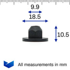 Plastic Nut, Black - image 2