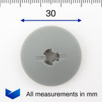 Upholstery & Trim Retainer, Grey - image 2