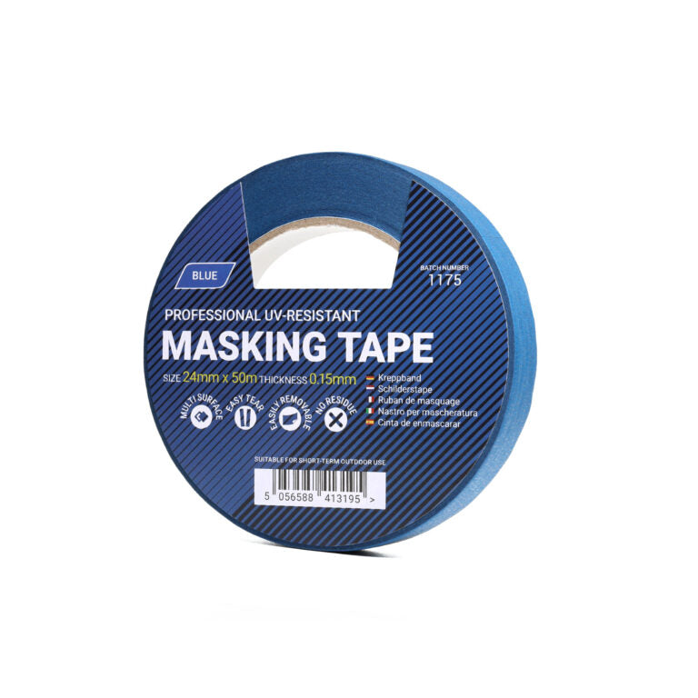 24mm x 50m Blue Masking Tape - 1 Roll