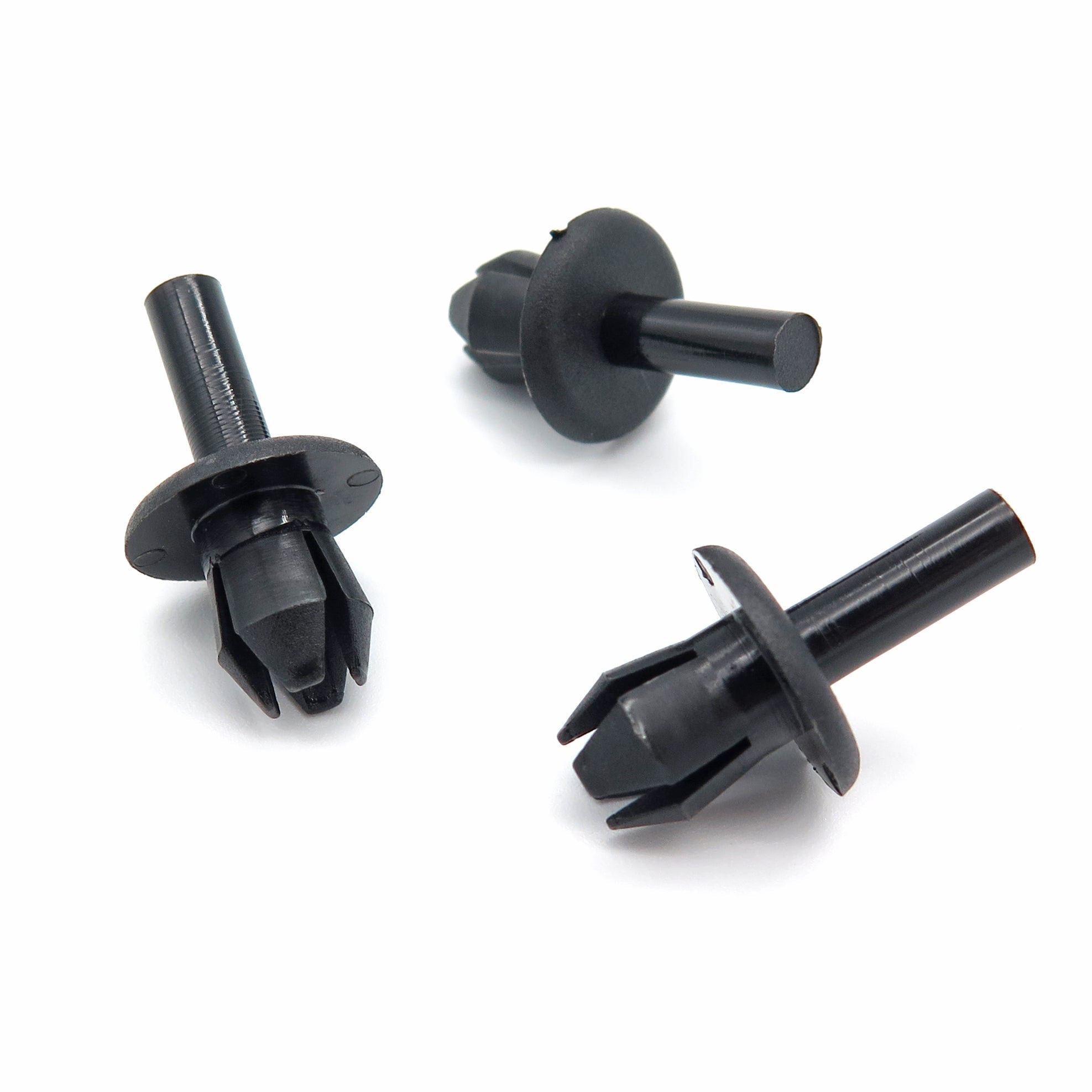 Push Fit Plastic Rivet, 8mm Hole, 18mm Collar, Black