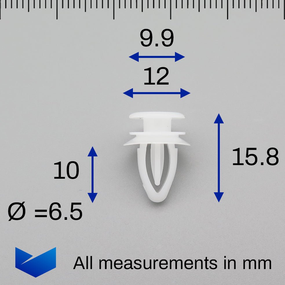 Small Interior Trim Clip, White - image 2