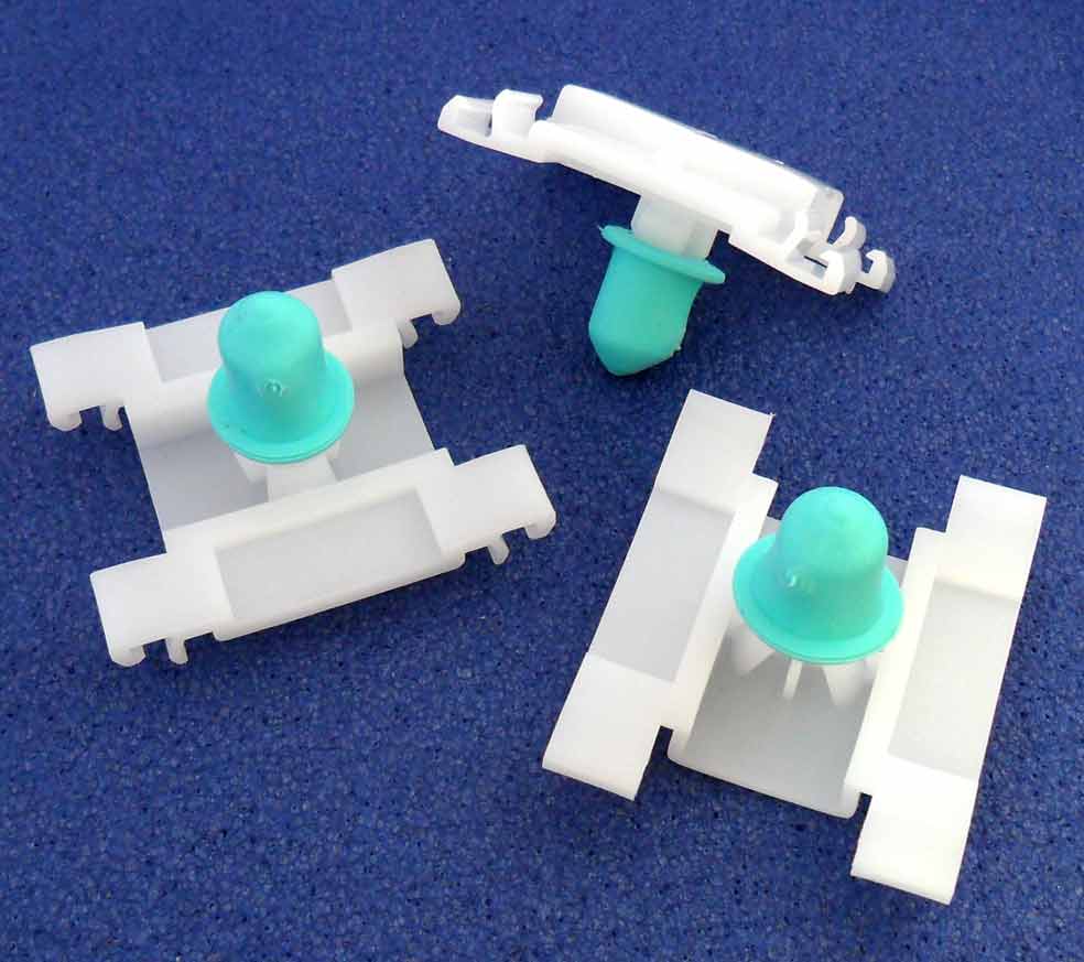 Exterior Door Moulding Clip, With Rubber Grommet, Short Type