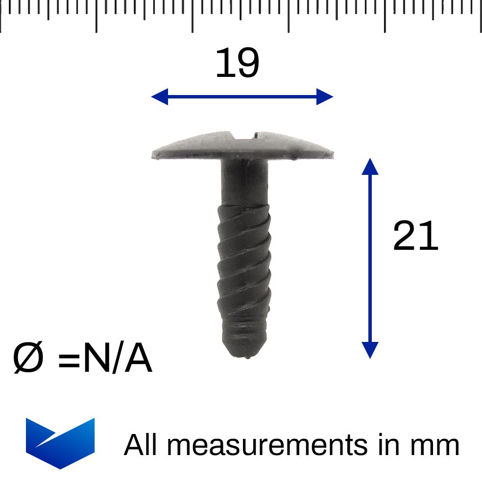 Headlight Retainer Screw, Black - image 2