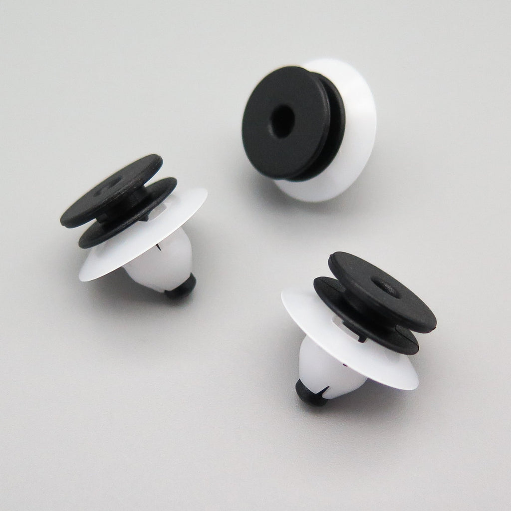 Plastic Fastener, Trim & Moulding Clip, Black and White
