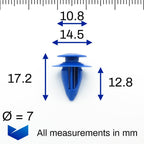 Trim Moulding Clip, Blue - image 2