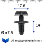 Plastic Trim Fastener Clip, Easy Twist to Remove - image 2