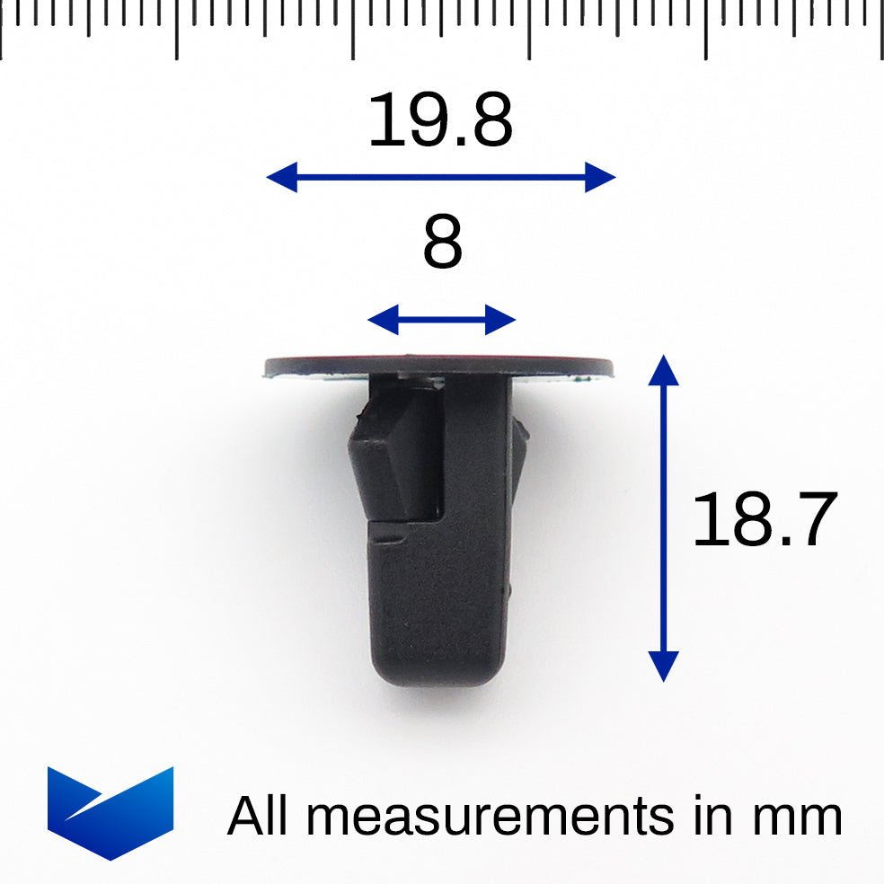 Grommet, 8x8mm Square Hole, Black - image 2
