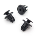 Screw Fit Plastic Rivet, 10mm Hole, 20mm Collar, Black