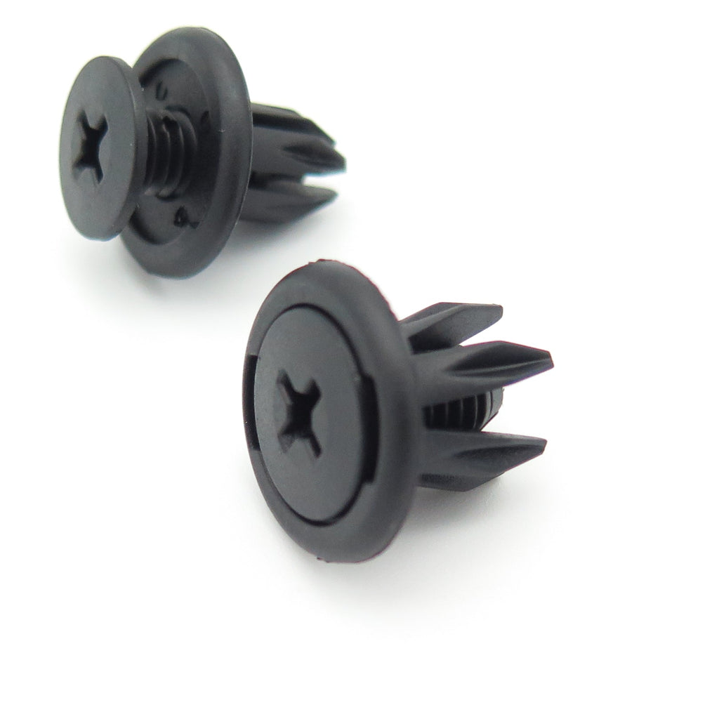 Screw Fit Plastic Rivet, 10mm Hole, 20mm Collar, Black - image 3