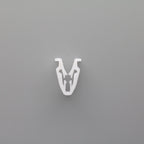 Snap Fit Plastic Clip, White - image 2