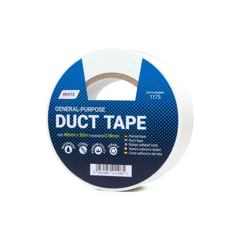 48mm x 50m White Duct Tape - 1 Roll
