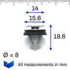 Exterior Trim Moulding Clip, Grey - image 2
