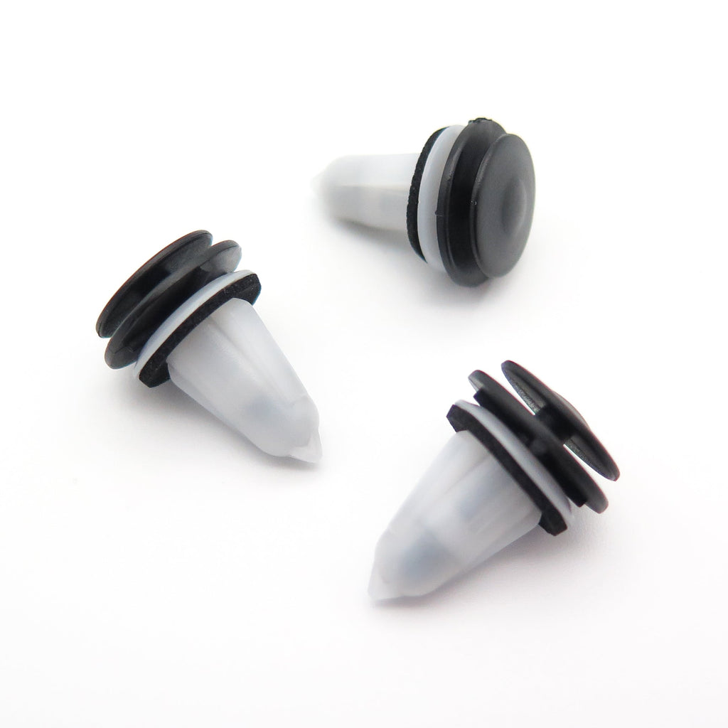 Trim Panel Clip, Black with White Insert