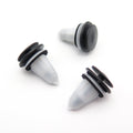 Trim Panel Clip, Black with White Insert