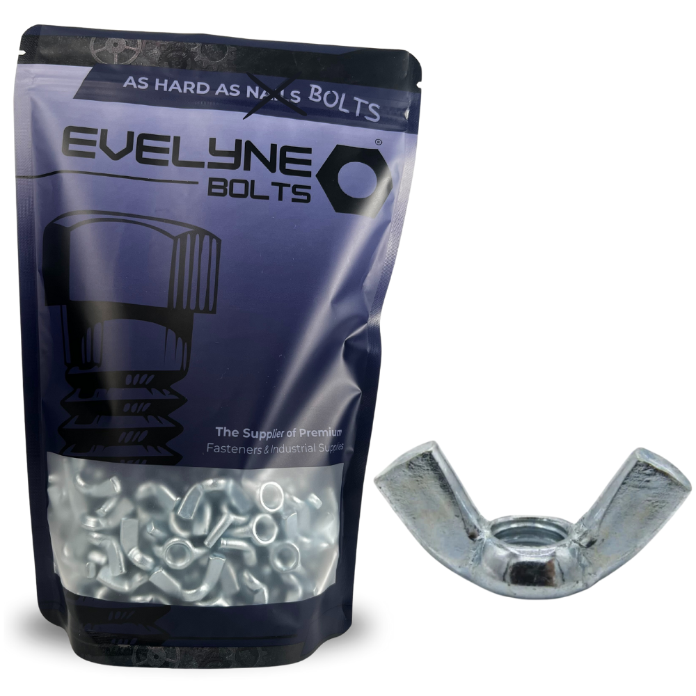 M8 Wing Nut Steel - Evelyne Bolts®